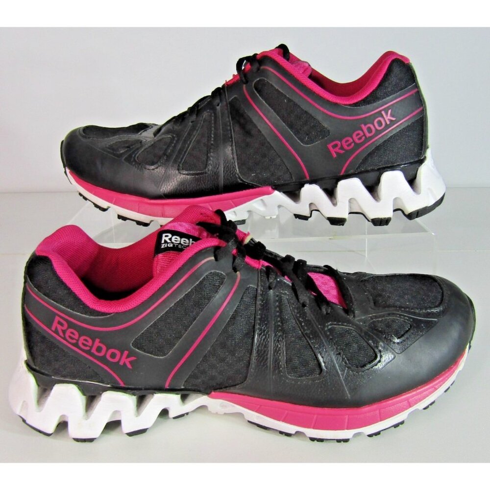 Reebok Women's Zigtech V61710 Black/Pink Running Shoes Sneakers Size 7.5 Wide